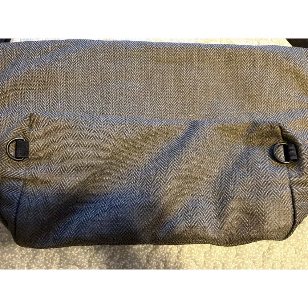 Rickshaw Bagworks Messenger Bag Unisex Large Grey Herringbone Good Commuter USA - Picture 7 of 8